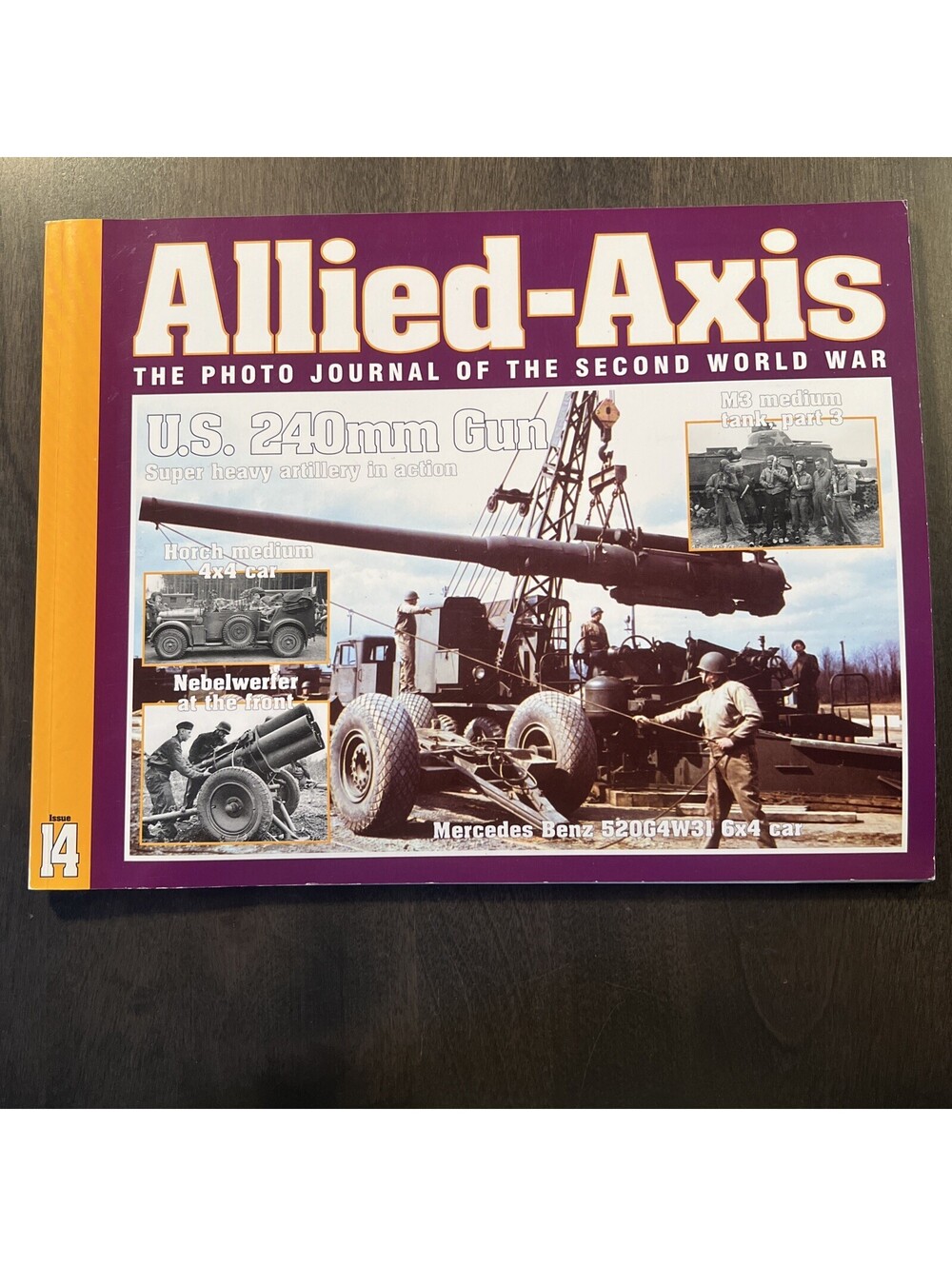 Allied Axis Issue #14 Photo Journal US 240mm Gun Mercedes Benz 520G4W3 6x4 VGC